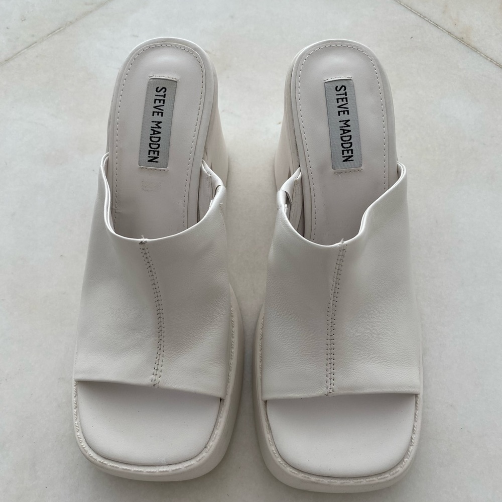 Steve Madden Cream Women's Mules